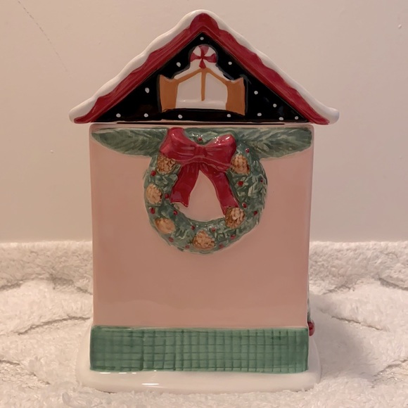 Christmas BAKERY Pink Gingerbread Cookie Jar - Picture 4 of 7